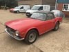 TR6 1973 PROJECT CAR. ENGINE RUNS WELL SOLD