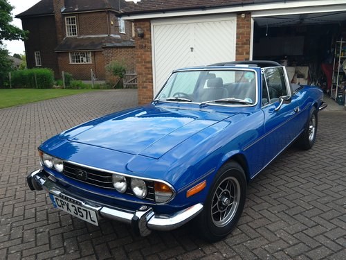 1973 Thihiti blue triumph Stag VERKOCHT