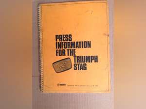 Triumph Stag Press Information 1970  For Sale (picture 1 of 3)