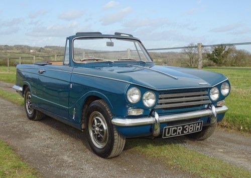 1970 Lovely Mk2 Triumph Vitesse convertible,O/D,Heritage cert. VERKAUFT