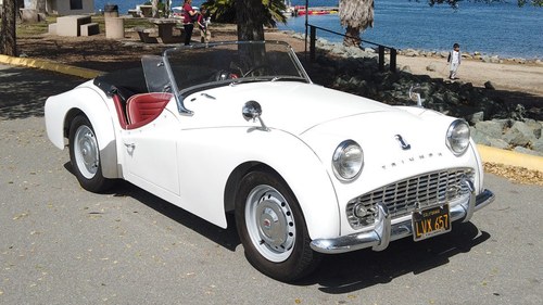 1960 Triumph TR3 Roadster = Restored Ivory(~)Red LHD $35k For Sale