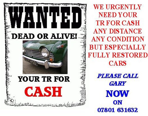 URGENTLY REQUIRED ALL MODELS TRIUMPH ANY CONDITION!