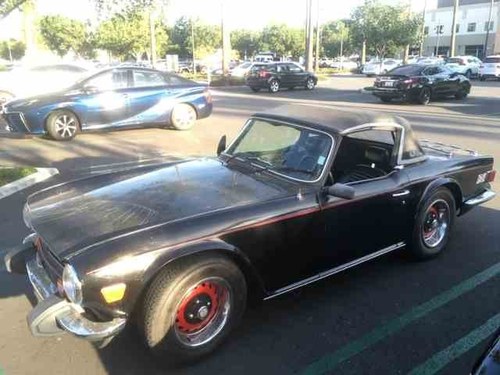 1974 TR6 Roadster Convertible = Solid Driver Black $10.9k For Sale