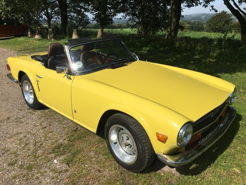 1973 Triumph TR6 LHD Mimosa Yellow In vendita