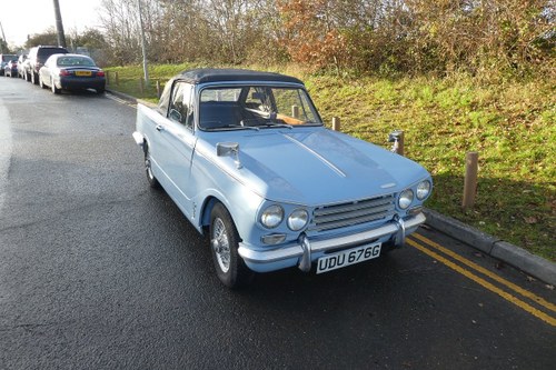 Triumph Vitesse Convertible 1969 - To be auctioned 31-01-20 For Sale by Auction