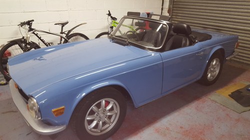 1973 Triumph TR6 1974 French Blue with Overdrive SOLD