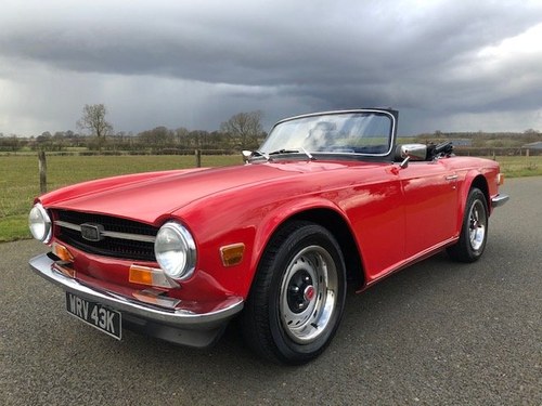 1971 Triumph TR6 2.5 PI Manual with overdrive in signal red  SOLD