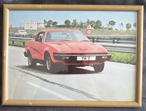 Original 1978 Triumph TR7 Framed Advert For Sale