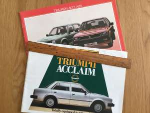 1984 Triumph Acclaim brochures For Sale (picture 1 of 1)
