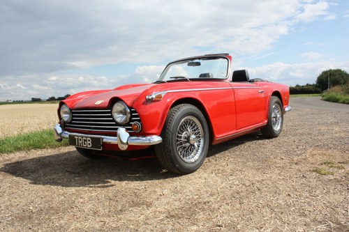 1968 TRIUMPH TR5 BEAUTIFULLY PRESENTED IN SIGNAL RED WITH OV SOLD