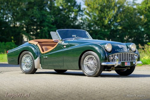 1959 Excellent Triumph TR3A with Overdrive (LHD) In vendita