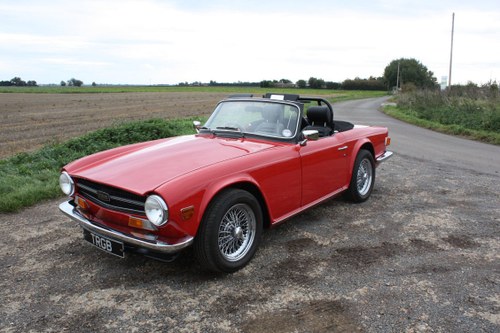 1974 19TR6 1975. ORIGINAL UK FUEL INJECTED RHD CAR, WITH OVERDRIV SOLD
