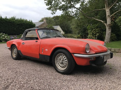 1979 Triumph Spitfire 1500 stored 20 years. Restoration project. For Sale