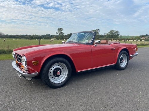 1972 Triumph TR6 150 BHP in Signal Red, manual overdrive. SOLD
