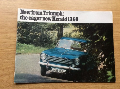 Sales brochure for Triumph Herald 13/60 In vendita
