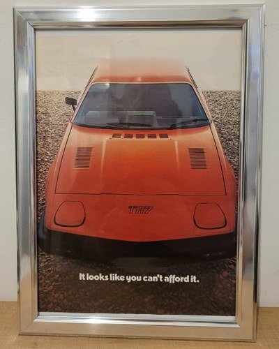 1980 Original 1976 Triumph TR7 Framed Advert For Sale