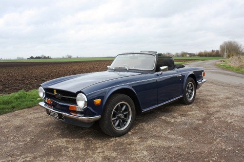 TR6 1972 SAPPHIRE BLUE WITH BLACK INTERIOR SOLD
