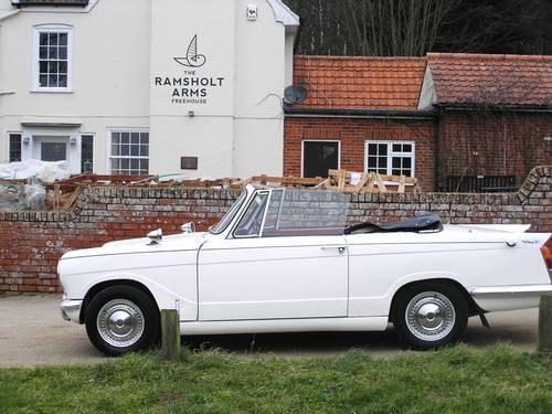 1968 Hire our Triumph Herald for your Suffolk Wedding For Hire