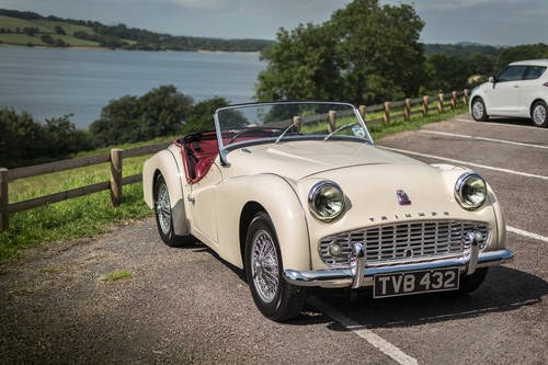 1958 Triumph TR3 A with works hard top. SOLD