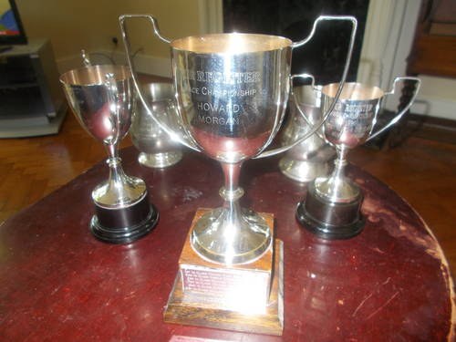 3 X TR REGISTER TROPHIES CUPS SILVER   3 X PEWTER TANKERS In vendita