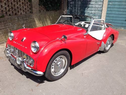 1960 TR3A in Signal Red For Sale