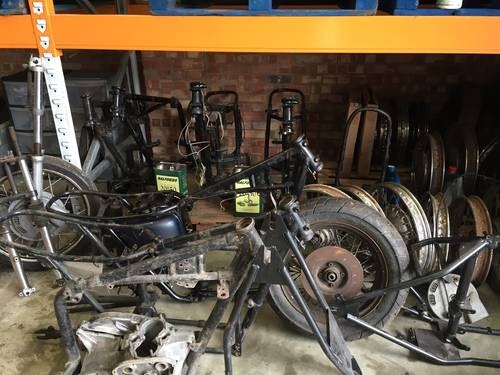 1968 Triumph 650cc braking T120 and TR6 frames, engines & parts For Sale
