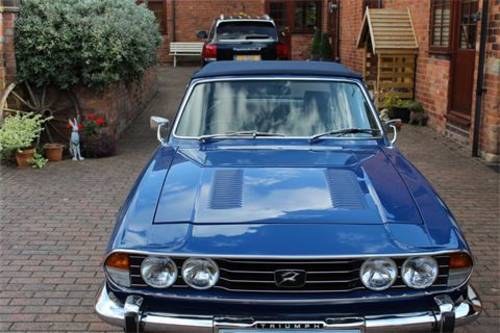 Triumph Stag Mk11 Manual in blue. Underbody painted in blue. For Sale