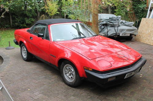 1982 TRIUMPH TR7 CONVERTIBLE , RED SOLD