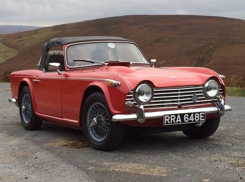 1967 Superb TR4a in Signal Red, sorry car is SOLD SOLD