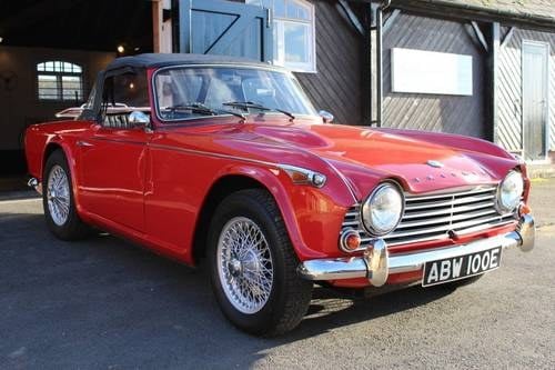 1967 TRIUMPH TR4A IRS SIGNAL RED  SOLD