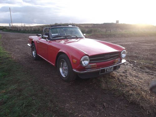 TR6 1975. EX AMERICAN IMPORT CONVERTED TO RHD. OVERDRIVE SOLD
