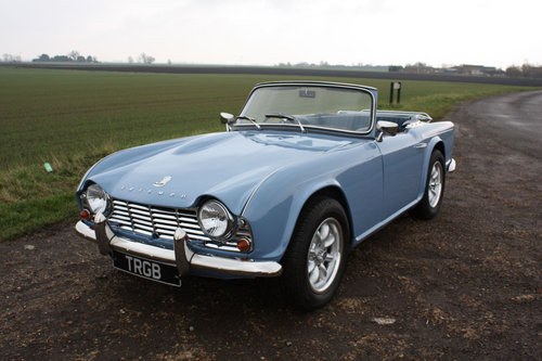 TR4 1964 LIGHT BLUE WITH OVERDRIVE SOLD