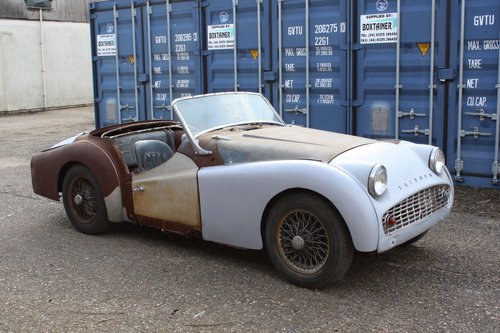 1960 TR3A EX USA IMPORT. CHASSIS NUMBER TS65410-L PROJECT CAR SOLD