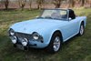 TR4 1963 POWDER BLUE WITH OVERDRIVE SÅLD