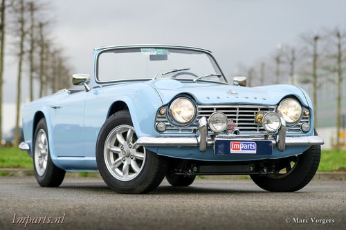 1964 Perfect Triumph TR4 with Overdrive LHD For Sale