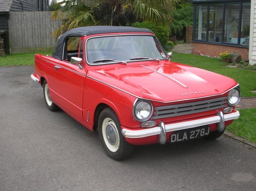 1971 Herald 1360 convertible with 1500cc engine and overdrive For Sale
