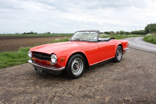 TR6 1972. ORIGINAL UK 150BHP CAR. SIGNAL RED WITH OVERDRIVE. SOLD