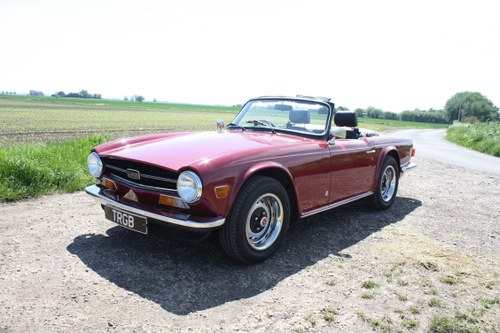 1973 TRIUMPH TR6 VERY EARLY CR SERIES CAR WITH OVERDRIVE SOLD