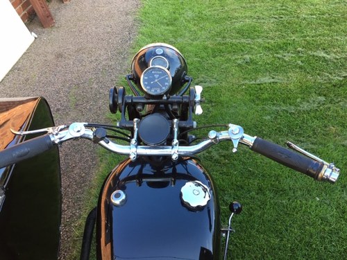 1935 Pre War Triumph 550 with child/adult sidecar, Norfolk uk For Sale