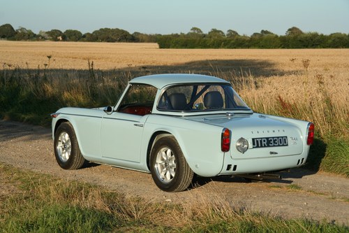 1966 Triumph TR4a, IRS, Surrey Top & Overdrive, in Powder Blue For Sale