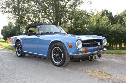 1971 TR6 150BHP CP, OVERDRIVE IN FRENCH BLUE SOLD