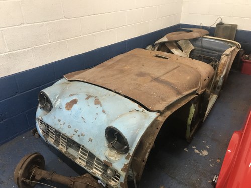 1958 For sale we have a left hand drive TR3A project that is 85% In vendita