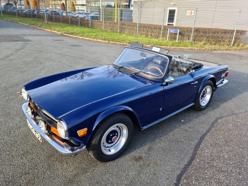 Triumph TR6 Delft blue 1973  overdrive     27950 Euro SOLD