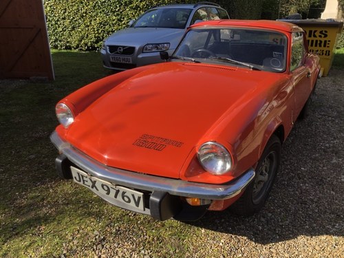 1979 To be sold on Thursday 2nd December - Triumph Spitfire 1500 For Sale by Auction