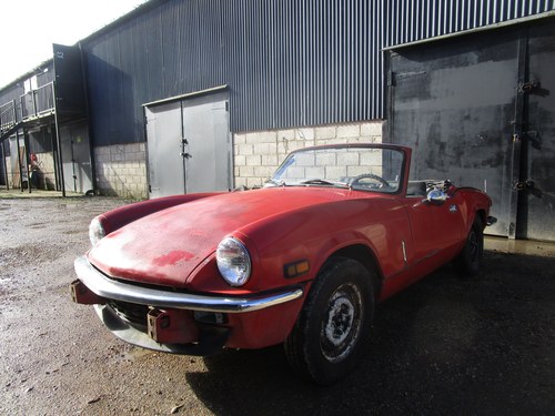 Triumph Spitfire 1977 Running Project Dry State LHD UK V5 SOLD