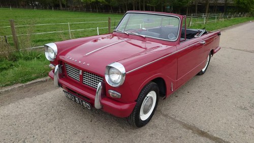 1966 TRIUMPH HERALD 1200 CONVERTIBLE TAX AND MOT EXEMPT For Sale