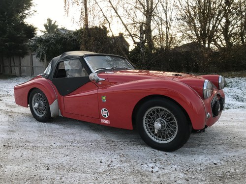 1956 TRIUMPH TR3 WITH OVERDRIVE SOLD