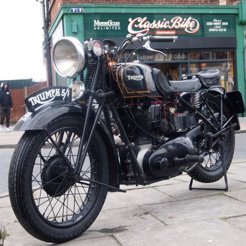 1935 Triumph 5/1 550cc Last Owner Is 100, Last Used In 2008. SOLD