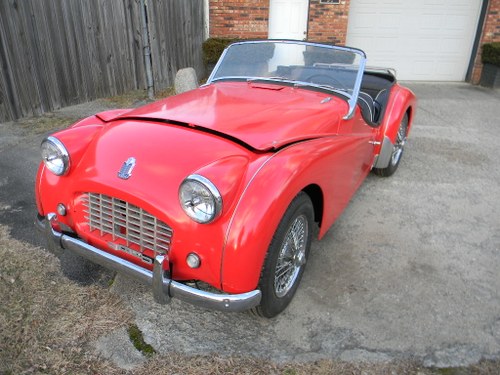 1962 Triumph TR3 , Unfinished Restoration Free Shipping For Sale