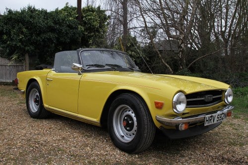 1975 TRIUMPH TR6 EX USA CONVERTED TO RIGHT HAND DRIVE SOLD